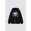 Hysterıcal Baskılı Oversize Unisex Siyah