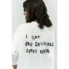 I Like Mama Beyaz Oversize