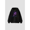 İllusion Woman Baskılı Oversize Unisex Siyah