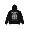 Infinite Siyah Oversize Unisex Kapüşonlu Sweatshirt Hoodie