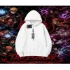 Itachi Uchiha Naruto Anime Karakteri Oversize Unisex Kapşonlu Sweatshirt Beyaz