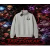 Itachi Uchiha Naruto Anime Karakteri Unisex Polo Yaka Yarım Fermuarlı Sweatshirt Beyaz