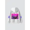 Jinx Arcane Baskılı Oversize Unisex Beyaz