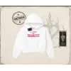 Kadın a Little Bit Dramatic Kadın Crop Kapşonlu Sweatshirt Beyaz