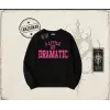 Kadın a Little Bit Dramatic Oversize Unisex Bisiklet Yaka Sweatshirt Beyaz