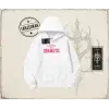 Kadın a Little Bit Dramatic Oversize Unisex Kapşonlu Sweatshirt Beyaz