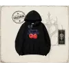 Kadın Berry Infusion Oversize Unisex Kapşonlu Sweatshirt Beyaz