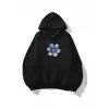 Kadın Blue Flower Sweatshirt Siyah