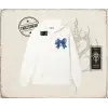 Kadın Borfend Oversize Unisex Hırka & Çeket Fermuarlı Sweatshirt Beyaz