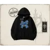 Kadın Borfend Oversize Unisex Kapşonlu Sweatshirt Beyaz