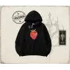 Kadın Çilek Disco Oversize Unisex Kapşonlu Sweatshirt Beyaz