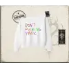 Kadın Dont Fcking Panic Kadın Kayık Yaka Sweatshirt Beyaz