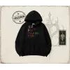 Kadın Dont Fcking Panic Oversize Unisex Kapşonlu Sweatshirt Beyaz