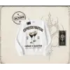 Kadın Espresso Martini Oversize Unisex Bisiklet Yaka Sweatshirt Beyaz