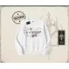 Kadın Im a Mastermind Oversize Unisex Bisiklet Yaka Sweatshirt Beyaz