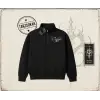 Kadın Im a Mastermind Unisex Polo Yaka Yarım Fermuarlı Sweatshirt Beyaz
