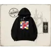 Kadın Istakoz Ekose Oversize Unisex Kapşonlu Sweatshirt Beyaz