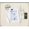 Kadın Karma is a Cat Oversize Unisex Bisiklet Yaka Sweatshirt Beyaz