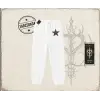 Kadın Leopar Yıldız Unisex Jogger Eşofman Altı Beyaz