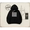 Kadın MamaMama Oversize Unisex Kapşonlu Sweatshirt Beyaz