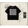 Kadın MamaMama Oversize Unisex Tişört Beyaz