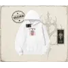 Kadın Matcha iced Latte Oversize Unisex Kapşonlu Sweatshirt Beyaz