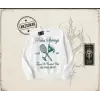 Kadın Palm Springs Oversize Unisex Bisiklet Yaka Sweatshirt Beyaz