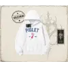 Kadın Piglet College Oversize Unisex Kapşonlu Sweatshirt Beyaz