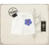 Kadın Purple Hibiscus Unisex Şort Beyaz