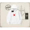 Kadın Red Spider Oversize Unisex Kapşonlu Sweatshirt Beyaz