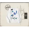 Kadın Sea Elements Oversize Unisex Bisiklet Yaka Sweatshirt Beyaz