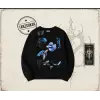 Kadın Sea Elements Oversize Unisex Bisiklet Yaka Sweatshirt Beyaz