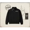 Kadın Sea Shells Unisex Polo Yaka Yarım Fermuarlı Sweatshirt Beyaz