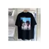 Kadın Siyah Enjoy Every Moment Baskılı Oversize Bisiklet Yaka Tshirt