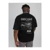 Kadın Siyah Oversize %100 Pamuk Chicago