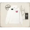 Kadın Strawberry Active Lifestyle Oversize Unisex Hırka & Çeket Fermuarlı Sweatshirt Beyaz