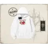 Kadın Strawberry Active Lifestyle Oversize Unisex Kapşonlu Sweatshirt Beyaz