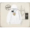 Kadın with Love and Devotion Oversize Unisex Kapşonlu Sweatshirt Beyaz