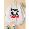 Kadınlar rahat rahat kazak oldu bir rüya baskılar kazak moda sıcak giyim gevşek Crewneck pola