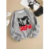Kadınlar rahat rahat kazak oldu bir rüya baskılar kazak moda sıcak giyim gevşek Crewneck pola