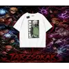 Kakashi Hatake Naruto Anime Karakteri Oversize Unisex Tişört Beyaz