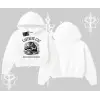 Kapşonlu Crop Sweatshirt Caffeine Cat Kahve Temalı Kedi Baskılı