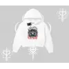 Kapşonlu Crop Sweatshirt Crowned Lion Rock Authority Myth