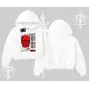 Kapşonlu Crop Sweatshirt Deadly Dreams Skull Redcore Street Manifest