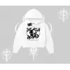 Kapşonlu Crop Sweatshirt Death Road Memento Mori Street Manifest