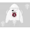 Kapşonlu Crop Sweatshirt Hard Rock Winged Guitar Rebellion