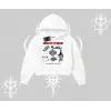 Kapşonlu Crop Sweatshirt Japon Mutfağı Umami Temalı Baskılı