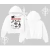 Kapşonlu Crop Sweatshirt Japon Mutfağı Umami Temalı Baskılı