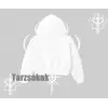 Kapşonlu Crop Sweatshirt Oversize Anime Kız Baskılı
