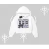 Kapşonlu Crop Sweatshirt Twitch Emotes Cute Girl Anime Expression